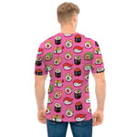 Cute Sushi And Rolls Pattern Print Men's T-Shirt