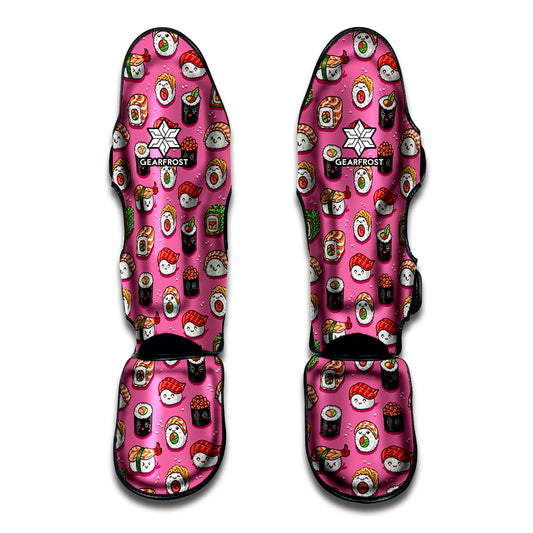 Cute Sushi And Rolls Pattern Print Muay Thai Shin Guard