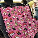 Cute Sushi And Rolls Pattern Print Pet Car Back Seat Cover