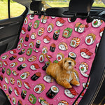Cute Sushi And Rolls Pattern Print Pet Car Back Seat Cover