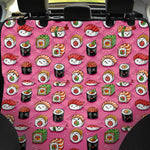 Cute Sushi And Rolls Pattern Print Pet Car Back Seat Cover