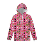 Cute Sushi And Rolls Pattern Print Pullover Hoodie
