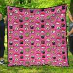 Cute Sushi And Rolls Pattern Print Quilt