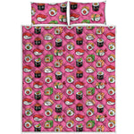 Cute Sushi And Rolls Pattern Print Quilt Bed Set