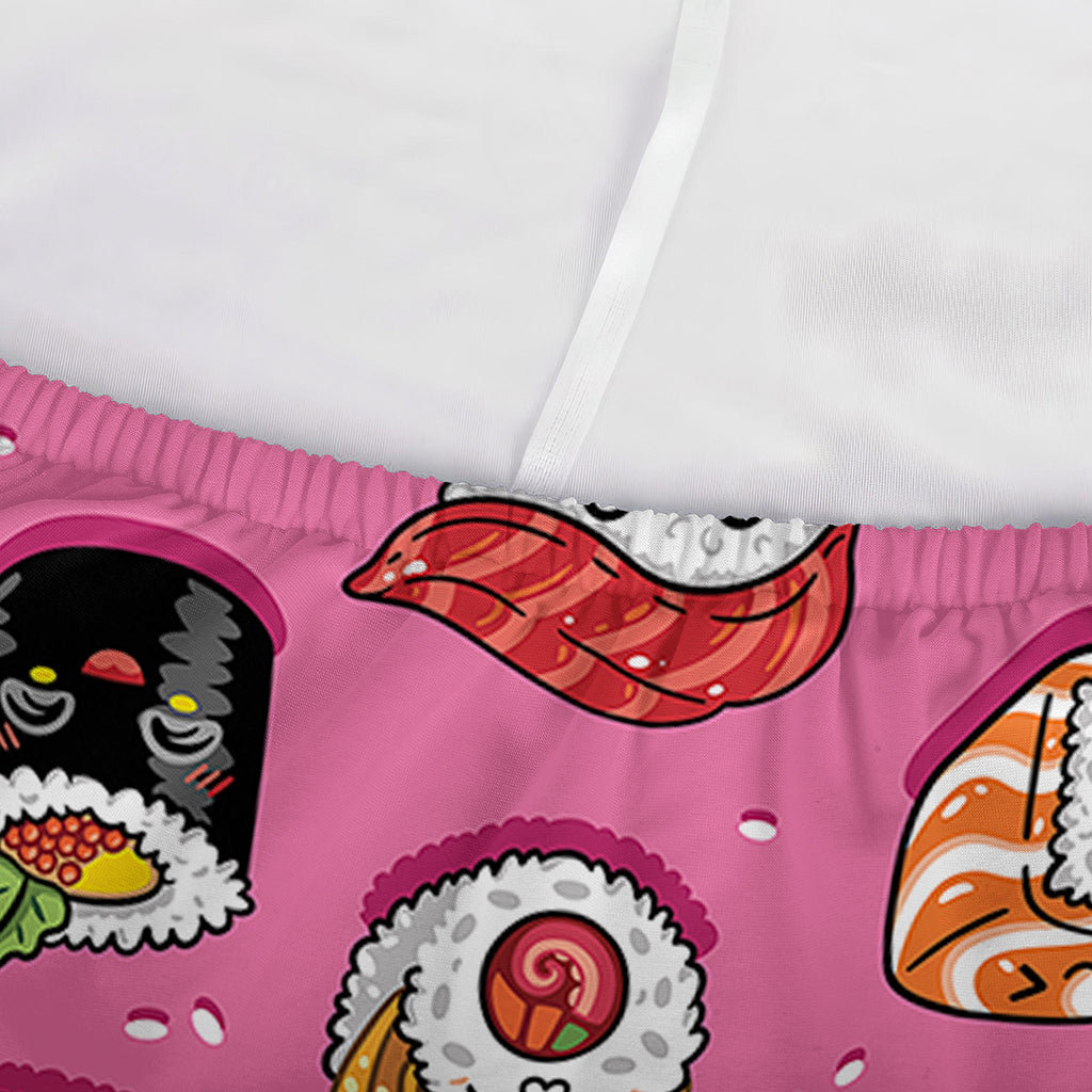 Cute Sushi And Rolls Pattern Print Sofa Cover