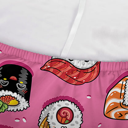 Cute Sushi And Rolls Pattern Print Sofa Cover