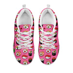Cute Sushi And Rolls Pattern Print White Sneakers