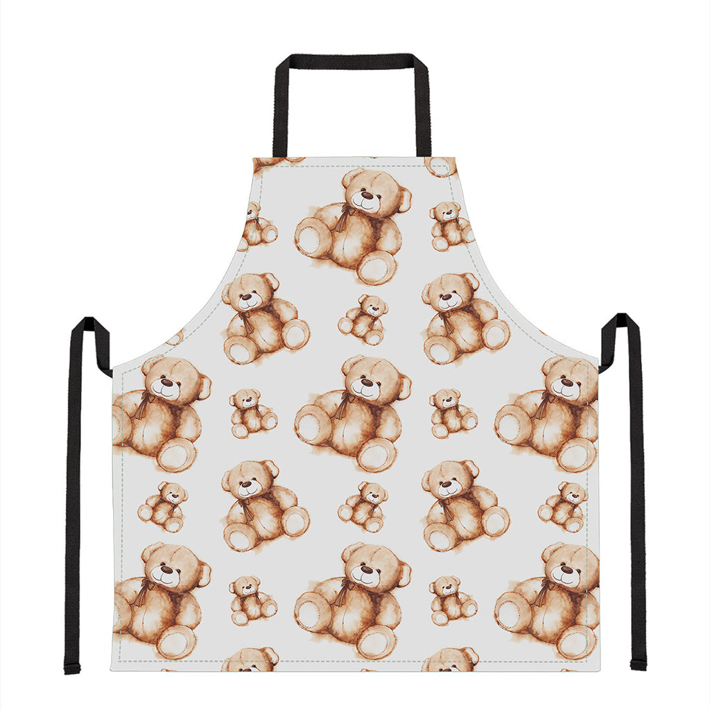 Cute Teddy Bear Pattern Print Apron