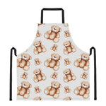 Cute Teddy Bear Pattern Print Apron
