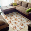 Cute Teddy Bear Pattern Print Area Rug