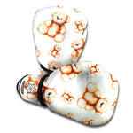 Cute Teddy Bear Pattern Print Boxing Gloves