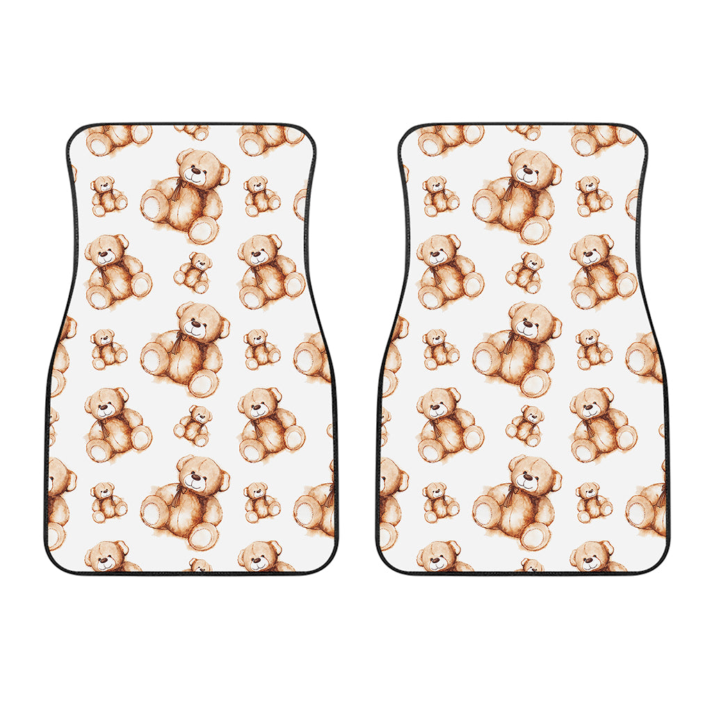 Cute Teddy Bear Pattern Print Front Car Floor Mats