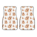 Cute Teddy Bear Pattern Print Front Car Floor Mats