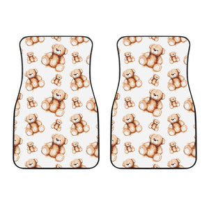 Cute Teddy Bear Pattern Print Front Car Floor Mats