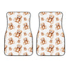 Cute Teddy Bear Pattern Print Front Car Floor Mats