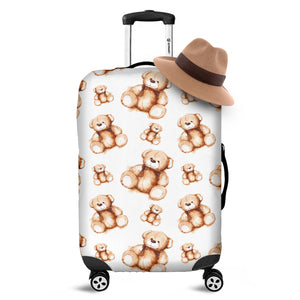 Cute Teddy Bear Pattern Print Luggage Cover