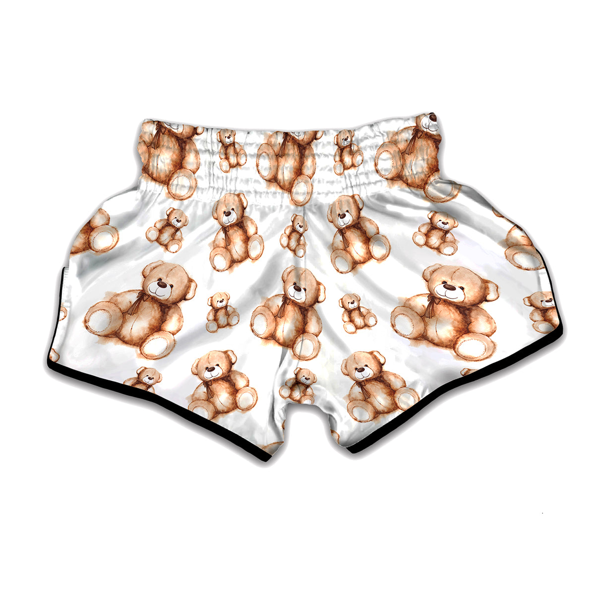 Cute Teddy Bear Pattern Print Muay Thai Boxing Shorts