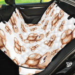 Cute Teddy Bear Pattern Print Pet Car Back Seat Cover