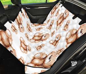 Cute Teddy Bear Pattern Print Pet Car Back Seat Cover