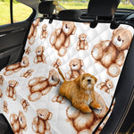 Cute Teddy Bear Pattern Print Pet Car Back Seat Cover