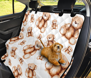 Cute Teddy Bear Pattern Print Pet Car Back Seat Cover