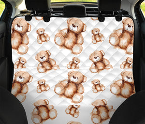 Cute Teddy Bear Pattern Print Pet Car Back Seat Cover