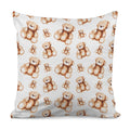 Cute Teddy Bear Pattern Print Pillow Cover