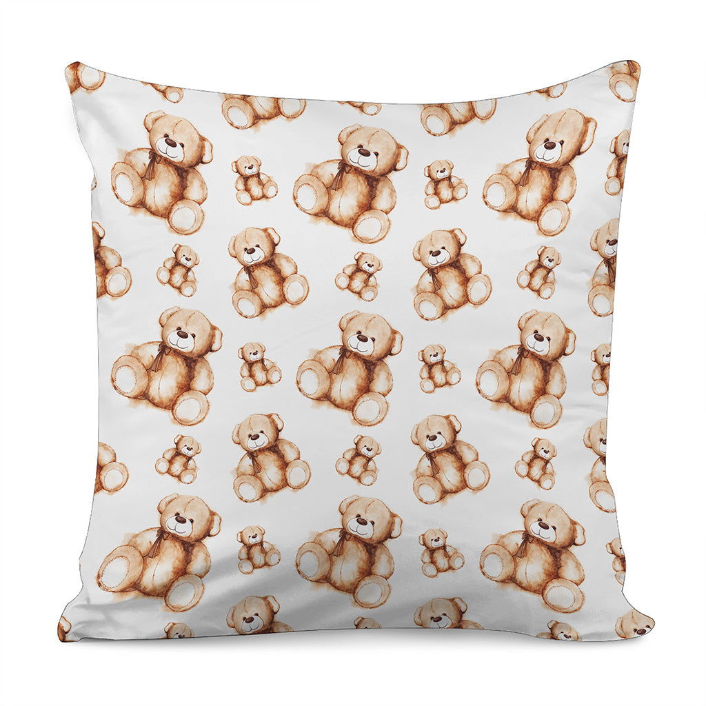 Cute Teddy Bear Pattern Print Pillow Cover