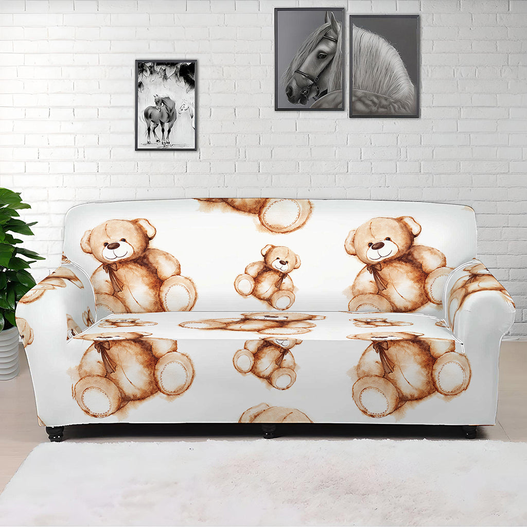 Cute Teddy Bear Pattern Print Sofa Cover