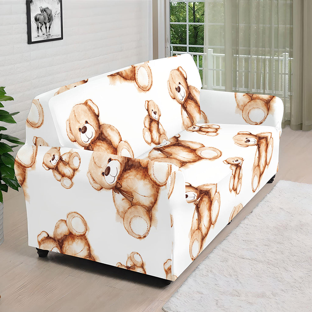 Cute Teddy Bear Pattern Print Sofa Cover