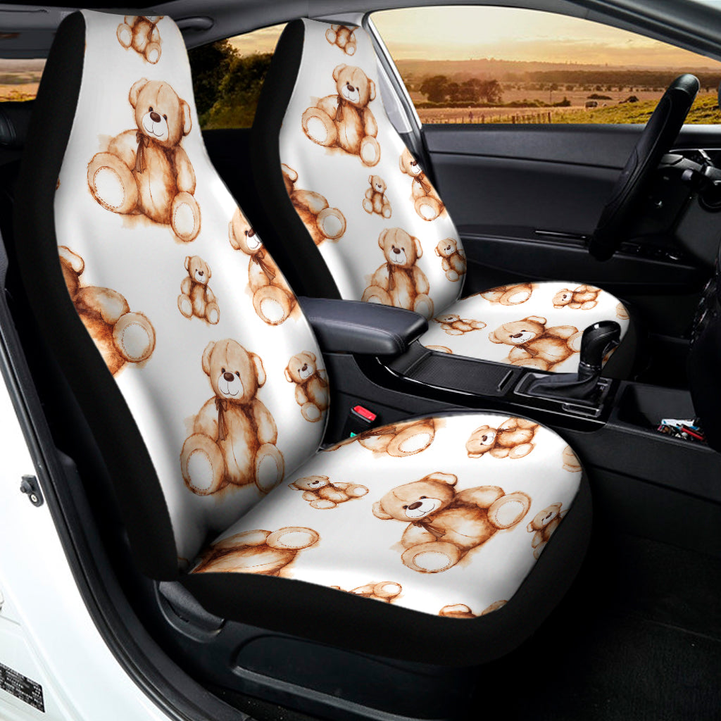 Cute Teddy Bear Pattern Print Universal Fit Car Seat Covers