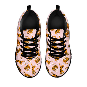 Cute Tiger Pattern Print Black Sneakers