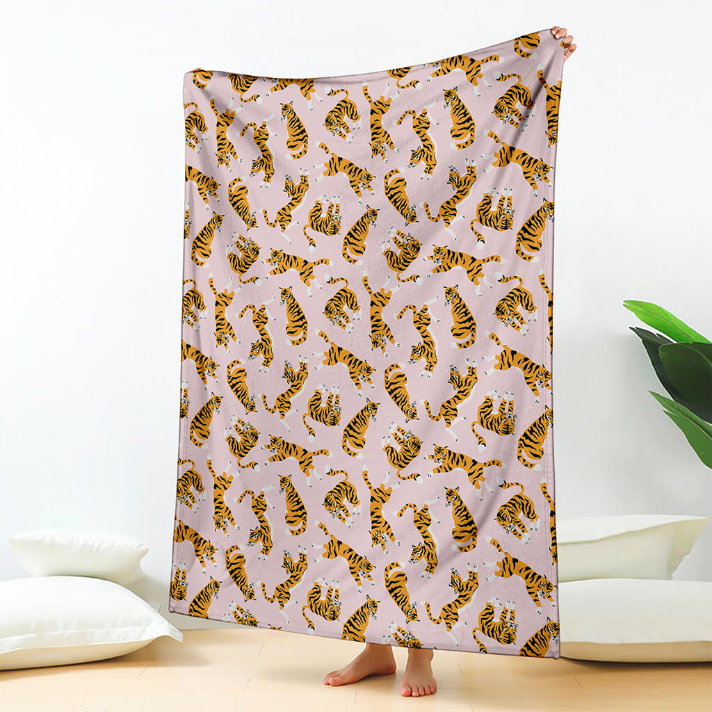 Cute Tiger Pattern Print Blanket
