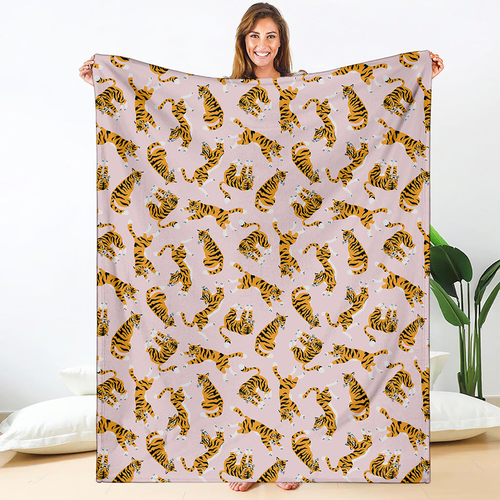 Cute Tiger Pattern Print Blanket