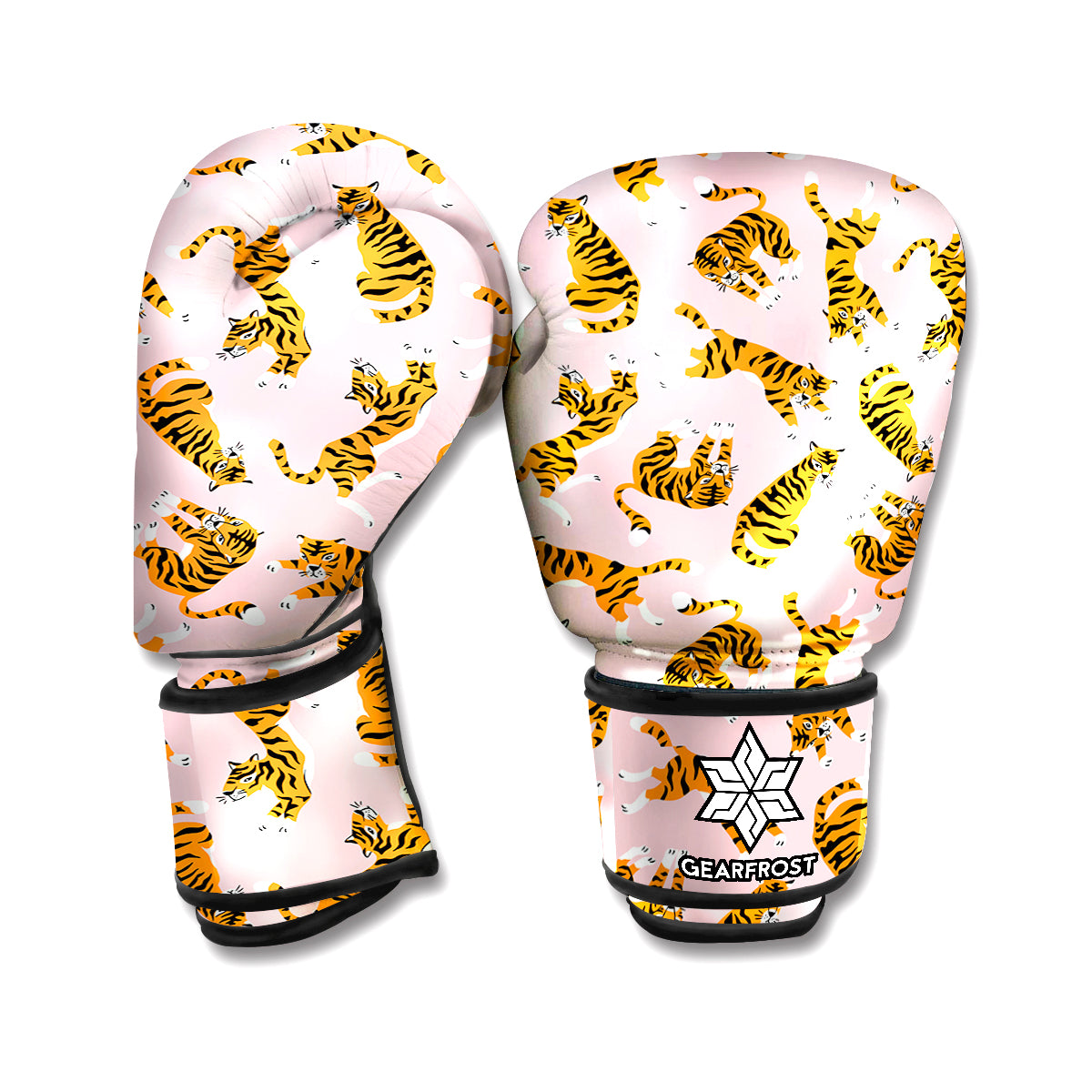 Cute Tiger Pattern Print Boxing Gloves