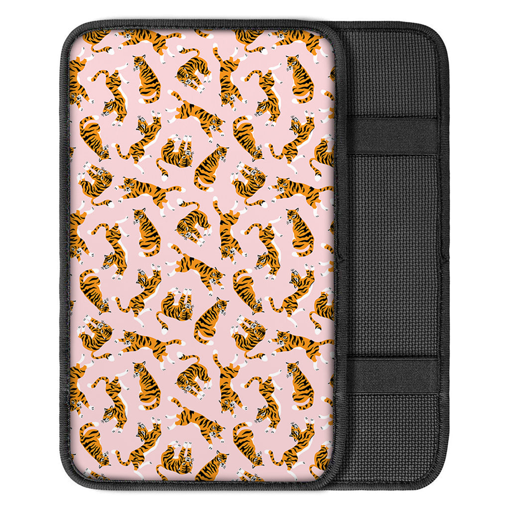 Cute Tiger Pattern Print Car Center Console Cover