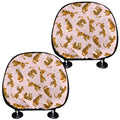 Cute Tiger Pattern Print Car Headrest Covers