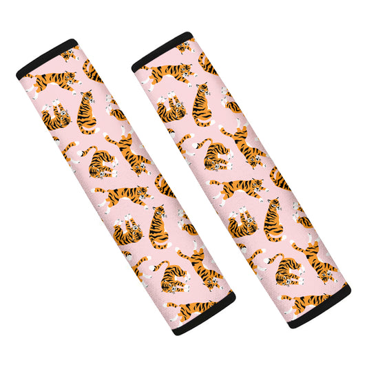 Cute Tiger Pattern Print Car Seat Belt Covers