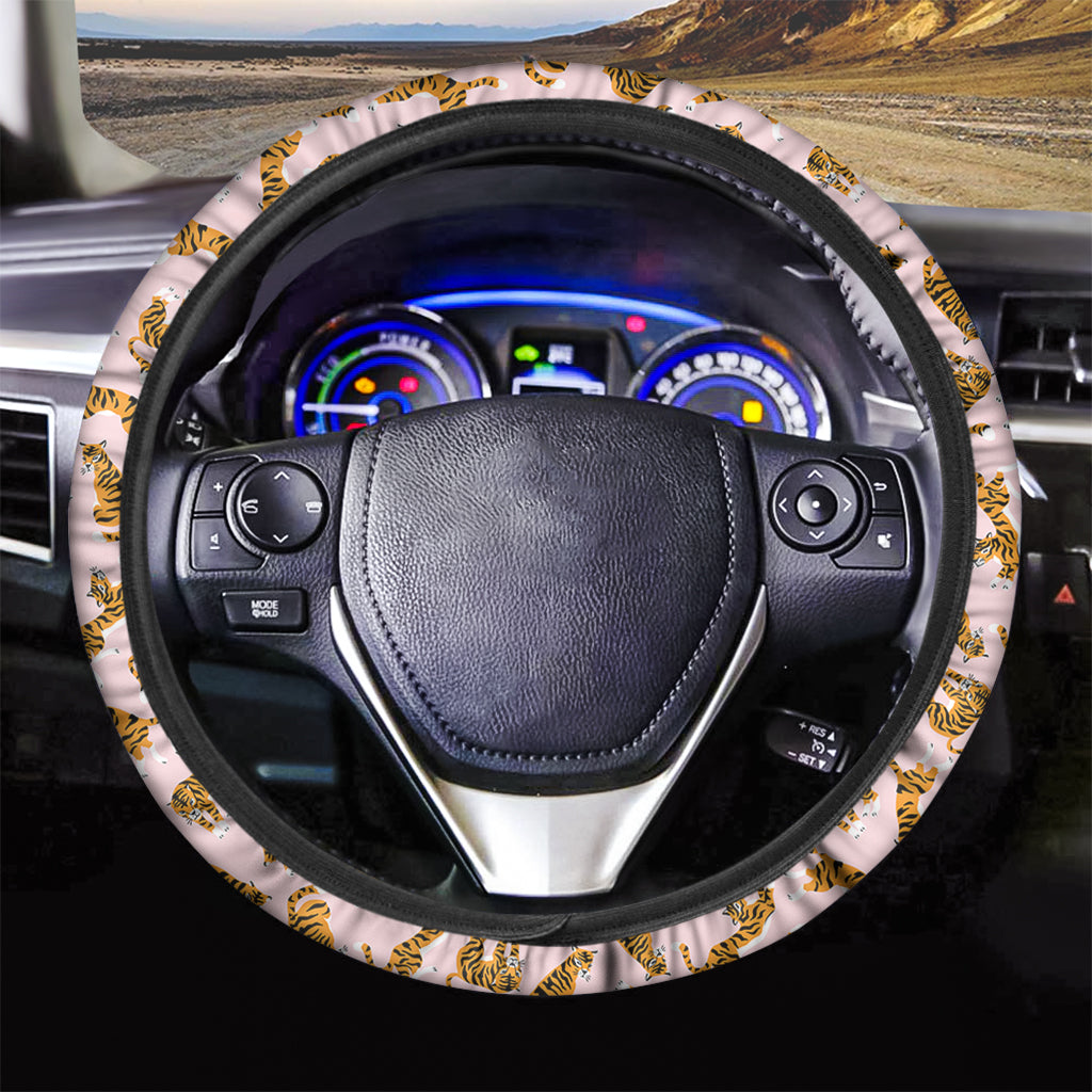 Cute Tiger Pattern Print Car Steering Wheel Cover