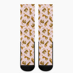 Cute Tiger Pattern Print Crew Socks