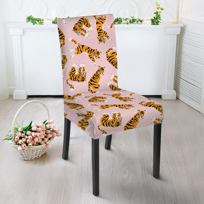 Cute Tiger Pattern Print Dining Chair Slipcover