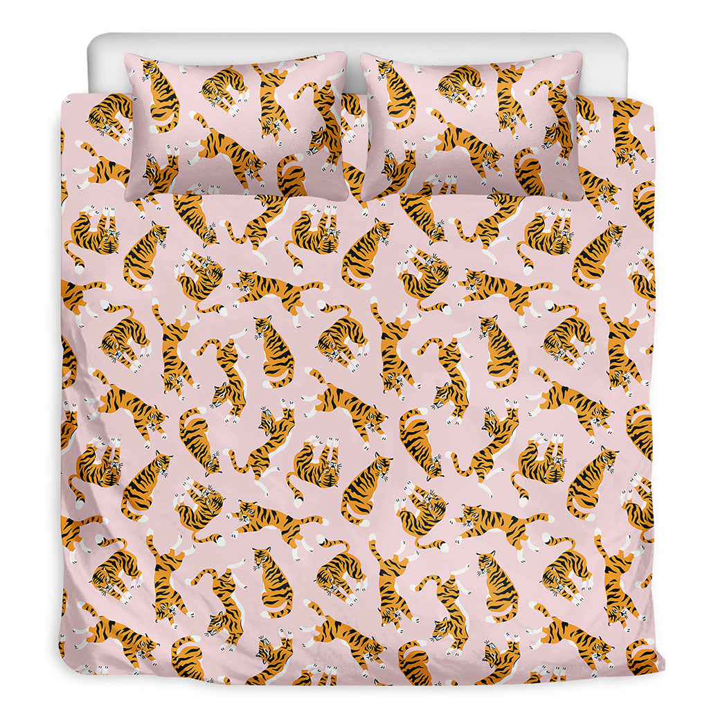 Cute Tiger Pattern Print Duvet Cover Bedding Set