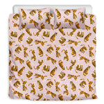 Cute Tiger Pattern Print Duvet Cover Bedding Set
