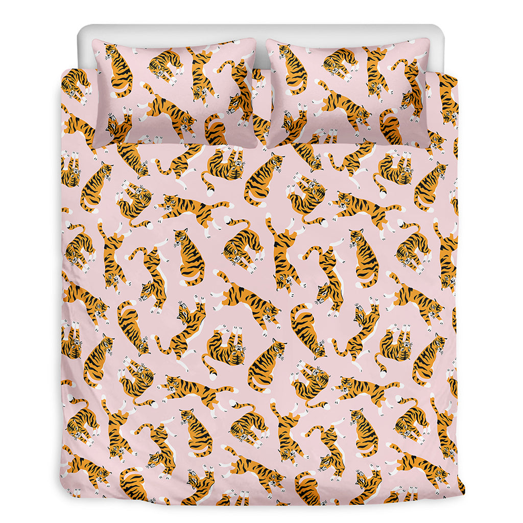 Cute Tiger Pattern Print Duvet Cover Bedding Set