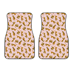 Cute Tiger Pattern Print Front Car Floor Mats