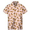 Cute Tiger Pattern Print Men's Short Sleeve Shirt