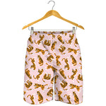 Cute Tiger Pattern Print Men's Shorts