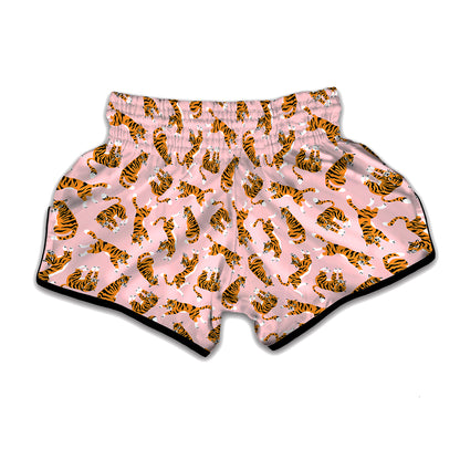 Cute Tiger Pattern Print Muay Thai Boxing Shorts