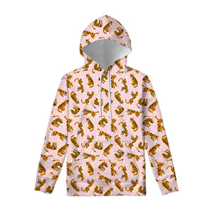 Cute Tiger Pattern Print Pullover Hoodie