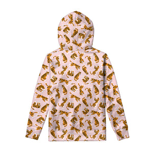 Cute Tiger Pattern Print Pullover Hoodie